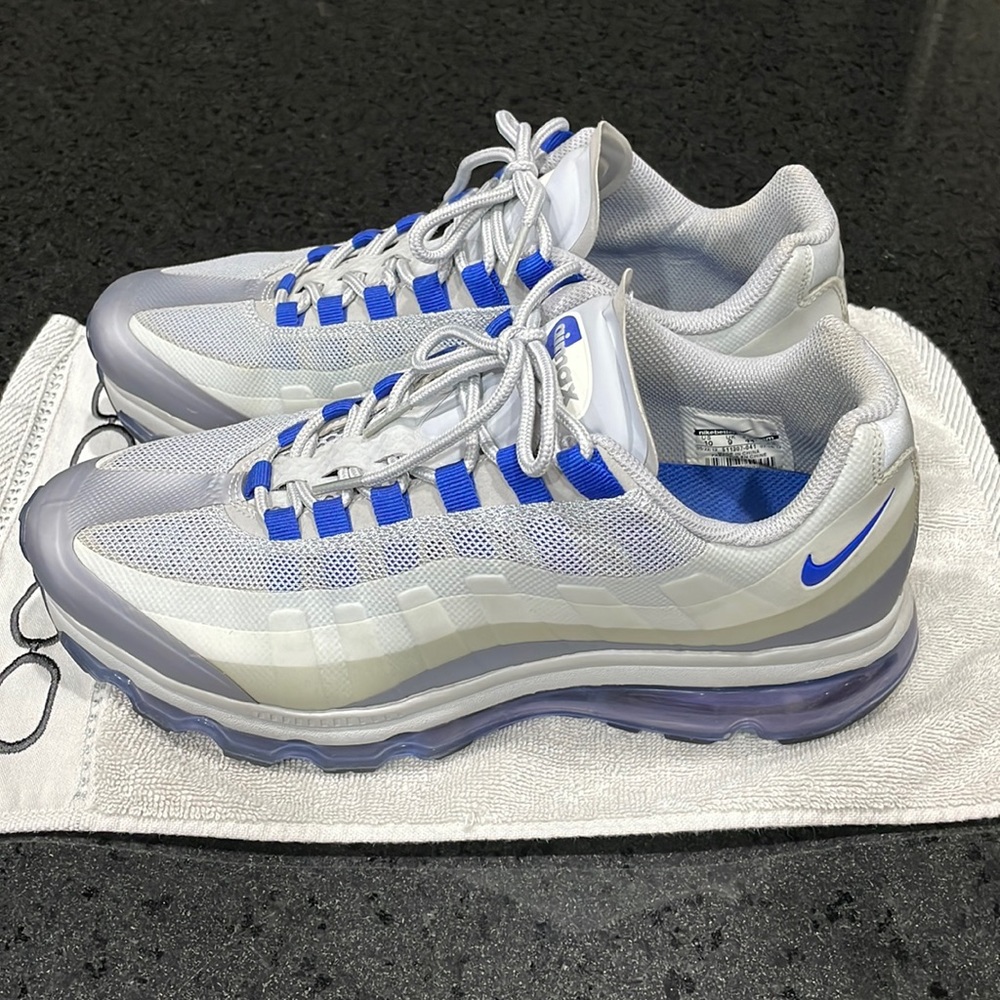 Nike men’s shoes AIR MAX+ 95 360 blue/gray size 10